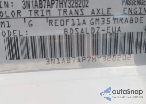 2017 Nissan Sentra Sv from USA, damaged, VIN 3N1AB7AP7HY328202